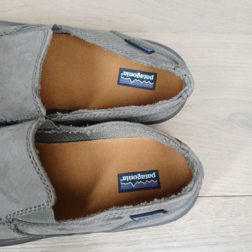 Patagonia Maui Smooth Boulder Slip On Shoes Mens 7.5 Taupe Suede Gorpcore Casual